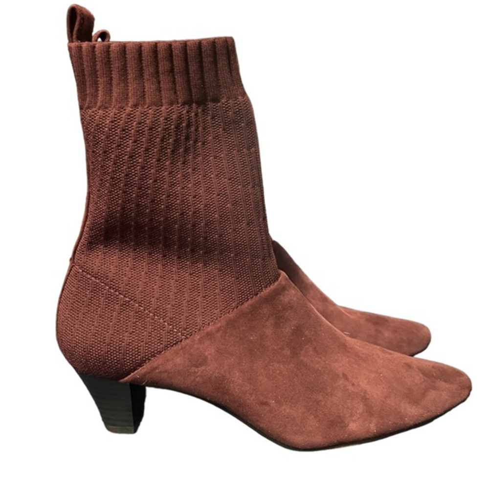 Splendid‎ SZ 6 suede lower bootie, stretch upper